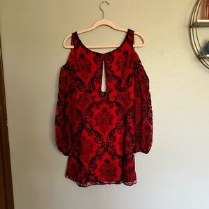 New Free People Want to Want me red mini dress